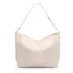  Bolsa Hobo Grande Couro Antique Off White Argolas Alça - imagem 3