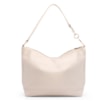  Bolsa Hobo Grande Couro Antique Off White Argolas Alça - imagem 3