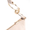  Bolsa Hobo Grande Couro Antique Off White Argolas Alça - imagem 5