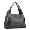 Bolsa Hobo Grande Couro Antique Preta Pingente Medalha - imagem 3
