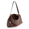 Bolsa Hobo Grande Couro Marrom Alça Larga - imagem 4