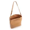 Bolsa Hobo Grande Couro Marrom Claro Alça Ráfia Lenço - imagem 4