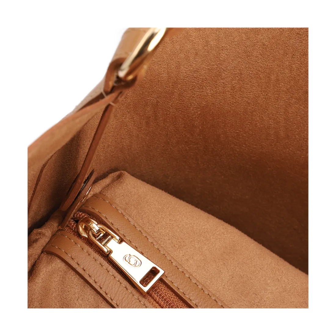 Bolsa Hobo Grande Couro Marrom Claro Alça Ráfia Lenço - foto 5