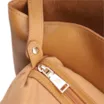 Bolsa Hobo Grande Couro Marrom Claro Alça Ráfia Lenço - imagem 7