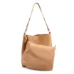 Bolsa Hobo Grande Couro Marrom Claro Alça Ráfia Lenço - imagem 8