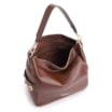 Bolsa Hobo Grande Couro Marrom Claro Pedras Laterais - imagem 5