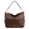 Bolsa Hobo Grande Couro Marrom Escuro  Pedras Laterais - imagem 1