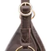 Bolsa Hobo Grande Couro Marrom Escuro Tressê Argola - imagem 7