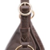 Bolsa Hobo Grande Couro Marrom Escuro Tressê Argola - imagem 7