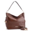 Bolsa Hobo Grande Couro Marrom Pedras Laterais - imagem 3