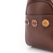 Bolsa Hobo Grande Couro Marrom Pedras Laterais - imagem 8