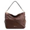 Bolsa Hobo Grande Couro Marrom Pedras Laterais - imagem 1
