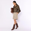 Bolsa Hobo Grande Couro Marrom Pedras Laterais - imagem 10