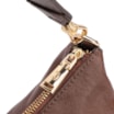 Bolsa Hobo Grande Couro Marrom Pedras Laterais - imagem 6