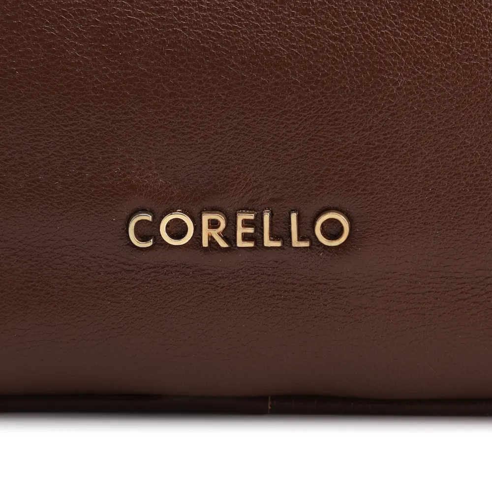 Bolsa Hobo Grande Couro Marrom Pedras Laterais - imagem 7