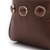 Bolsa Hobo Grande Couro Marrom Pedras Laterais - imagem 9