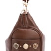Bolsa Hobo Grande Couro Marrom Pedras Laterais - imagem 3