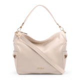 Bolsa Hobo Grande Couro Off White Pedras Laterais