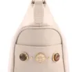 Bolsa Hobo Grande Couro Off White Pedras Laterais - imagem 7