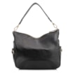 Bolsa Hobo Grande Couro Preta Pedras Laterais - imagem 3