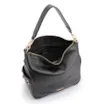 Bolsa Hobo Grande Couro Preta Pedras Laterais - imagem 4