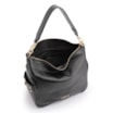Bolsa Hobo Grande Couro Preta Pedras Laterais - imagem 4