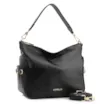 Bolsa Hobo Grande Couro Preta Pedras Laterais - imagem 2