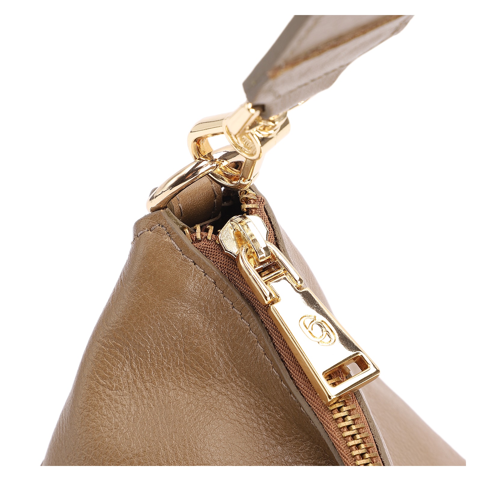 Bolsa Hobo Grande Couro Verde Claro Pedras Laterais