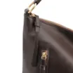 Bolsa Hobo Grande Marrom Couro Zíper Lateral - imagem 5