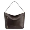 Bolsa Hobo Grande Marrom Couro Zíper Lateral - imagem 1