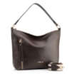Bolsa Hobo Grande Marrom Couro Zíper Lateral - imagem 2