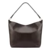 Bolsa Hobo Grande Marrom Couro Zíper Lateral - imagem 3