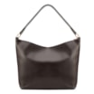 Bolsa Hobo Grande Marrom Couro Zíper Lateral - imagem 3