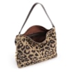 Bolsa Hobo Jacquard Onça/ Couro Marrom Escuro - imagem 5