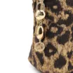 Bolsa Hobo Jacquard Onça/ Couro Marrom Escuro - imagem 8