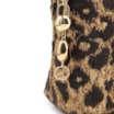 Bolsa Hobo Jacquard Onça/ Couro Marrom Escuro - imagem 8