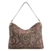 Bolsa Hobo Jacquard Paisley /Couro Marrom Escuro - imagem 4