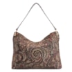 Bolsa Hobo Jacquard Paisley /Couro Marrom Escuro - imagem 4