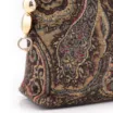 Bolsa Hobo Jacquard Paisley /Couro Marrom Escuro - imagem 7