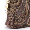 Bolsa Hobo Jacquard Paisley /Couro Marrom Escuro - imagem 7