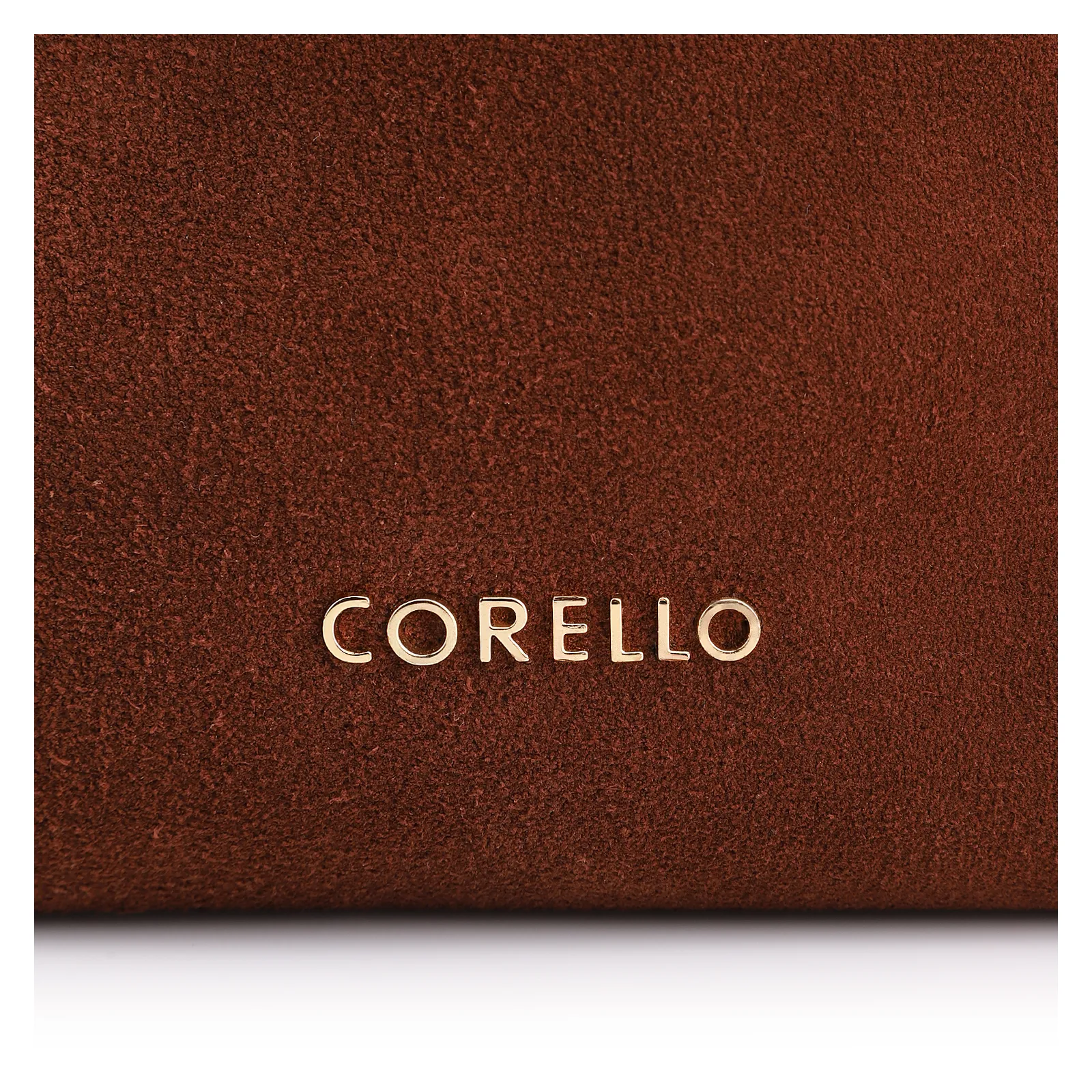 Bolsa Hobo Laser Cut Couro Camurça/Couro Marrom Escuro