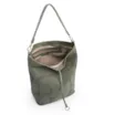 Bolsa Hobo Laser Cut Couro Camurça/Couro Verde - imagem 4