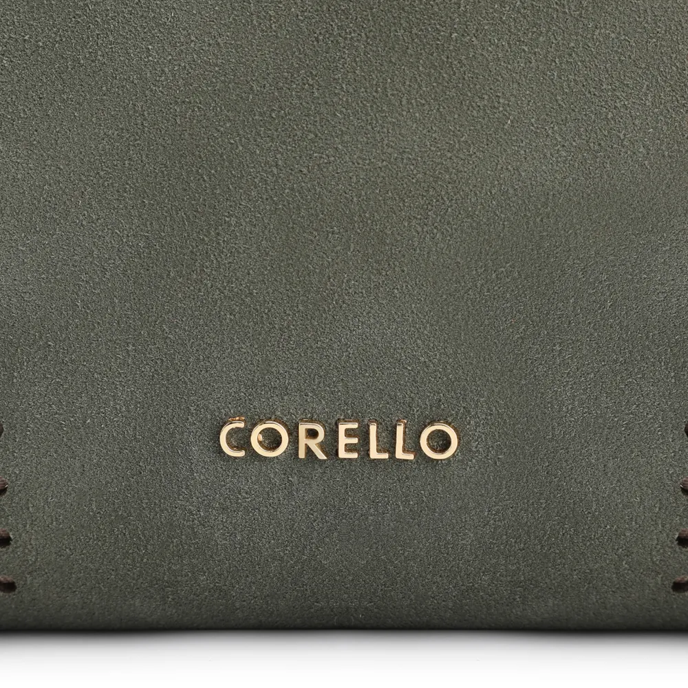 Bolsa Hobo Laser Cut Couro Camurça/Couro Verde - imagem 6