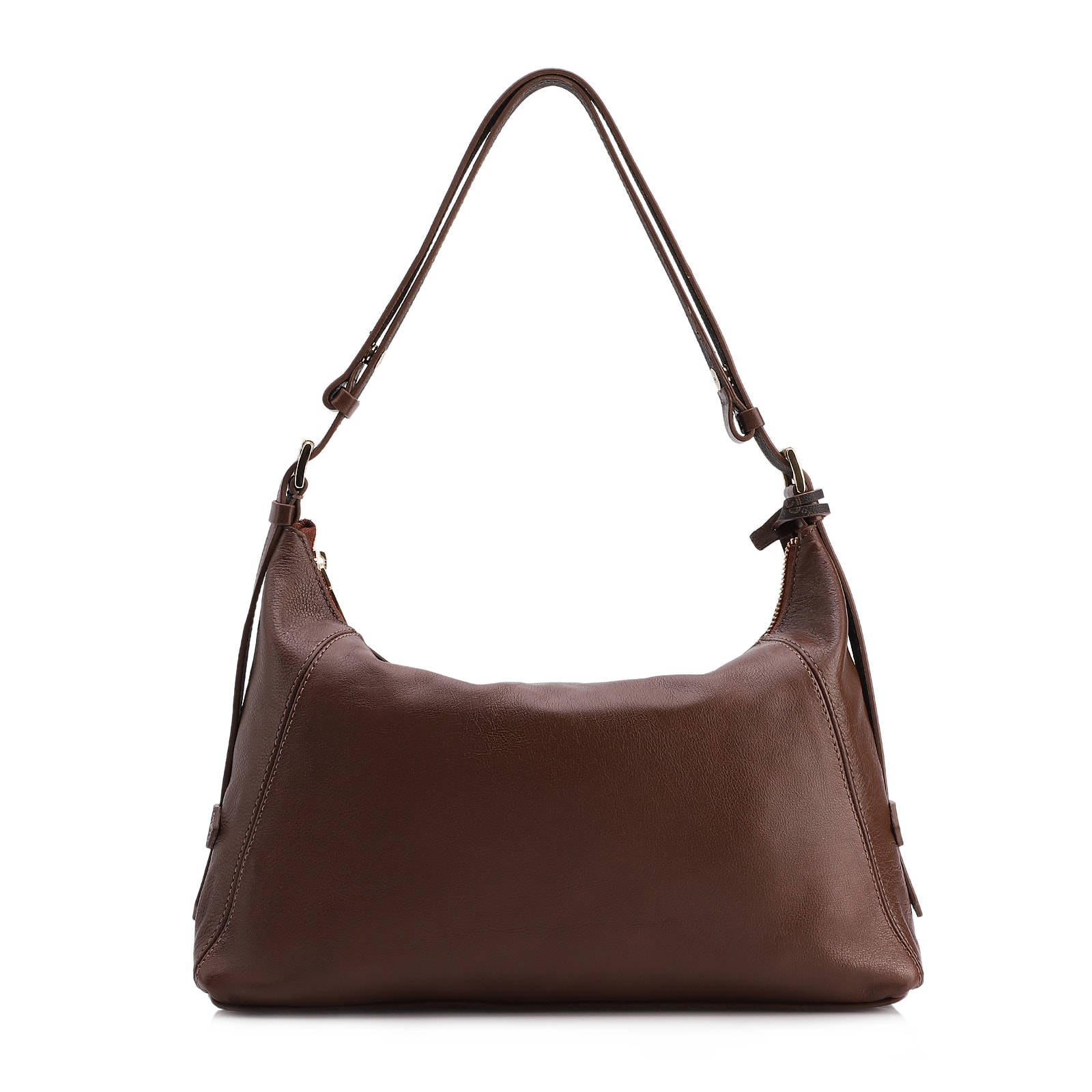  Bolsa Hobo Marrom Média Couro Pingente Monograma