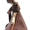  Bolsa Hobo Marrom Média Couro Pingente Monograma - imagem 6