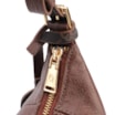  Bolsa Hobo Marrom Média Couro Pingente Monograma - imagem 6