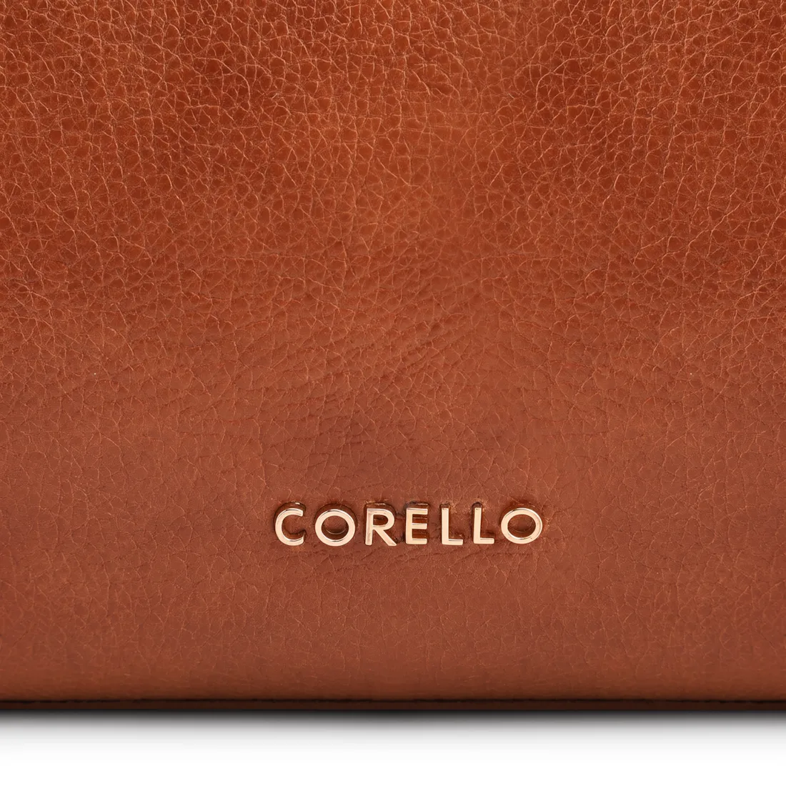 Bolsa Hobo Média Couro Marrom Claro Argolas Douradas Laterais - foto 6