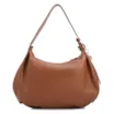 Bolsa Hobo Média Couro Marrom Claro Pingente Lateral - imagem 3