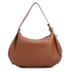 Bolsa Hobo Média Couro Marrom Claro Pingente Lateral - imagem 3