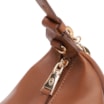 Bolsa Hobo Média Couro Marrom Claro Pingente Lateral - imagem 5